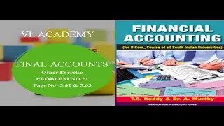 Final Accounts Other Exercise Problem No 21