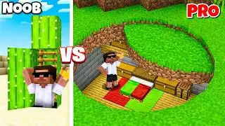 MINECRAFT NOOB vs PRO : ILLEGAL BASE BUILD CHALLENGE!!