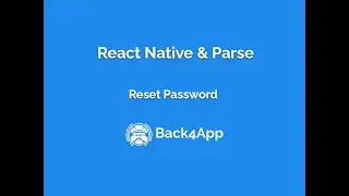 React Native Parse - User Password Reset