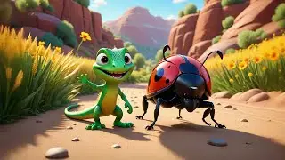 Leo Lizard Crawls Slowly | Animal Movement Song for Kids | Fun Learning Rhyme