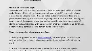 Everything about Autoclave Tape
