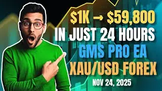 $1,000 Turned $59,840 in 24 Hours | GMS Pro EA Gold Scalping Strategy (XAUUSD Forex Trading Result)