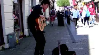 Best Busker Ever . Street Performance . Galway . Ireland  . Come Together Cover