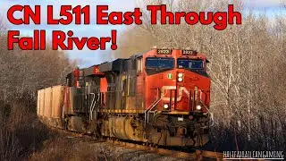 CN 2923 Leads a slightly short L511 East Through Fall River West, NS.