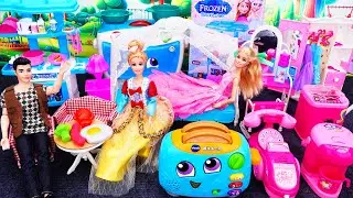 15 Minutes Satisfying with Unboxing Barbie Princess Pink Kitchen,Rock Bed Play Set Review Toys｜ASMR