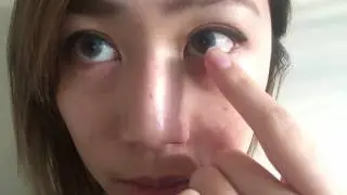 Solotica Hidrocor Grafite lenses on Asian dark eyes - prescription