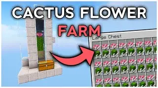 The EASIEST Cactus Flower Farm in Minecraft Java 1.21.5 (Tutorial)