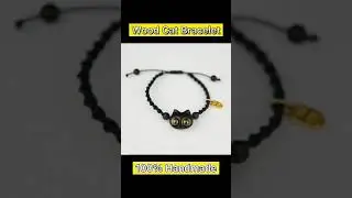 100% Handmade Wood Cat Bracelet - Good Things Recommendation