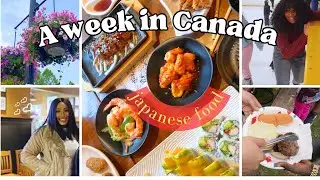 life in Canada vlog #2 👘First time skating, sushi, rolls , Arabian food, barbecue getaway and more