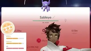 PoGo - Caught 3-star IV Dynamax Sableye from my 3rd battle #pogo #maxmonday #dynamax #sableye