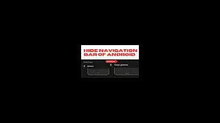 How to hide navigation buttons from any android device.