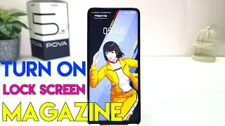 How To Turn on Lock Screen  Magazine In Tecno Pova 5 Pro