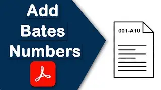 How to add bates numbers to pdf in Adobe Acrobat Pro DC