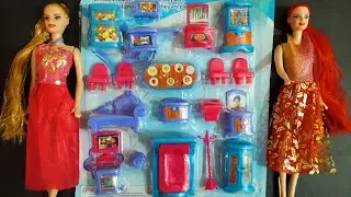 Hello kitty Toys ||3 Minutes Satisfying With Unboxing Barbie House Furniture set @fun.learn.toys1