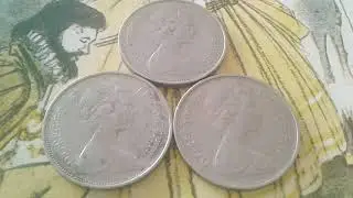 Great Britain 63 205 000 Variety Crowned Lion prancing left of Queen Elizabeth II, 10 new pence 1971