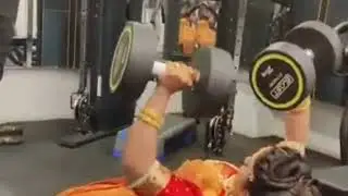Beautiful bride workout at gym.Strong women. #shorts
