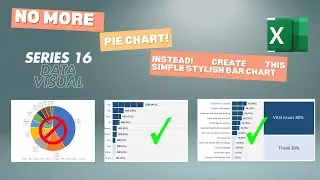 No More Pie Charts! Create Bar Chart Labels Percentage % and Value Excels