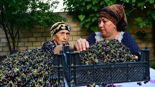 Чистка Черной Смородины и Приготовление Варенье и Пирога из Смородины с Бабушкой Розa