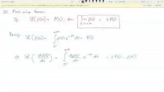 Chapter 7.1: Final value theorem