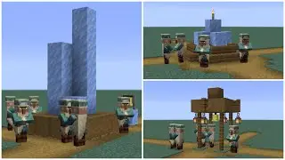 How to build a Minecraft Village meeting point 1-3 (1.14 snowy tundra)