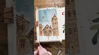 Learn How To Draw & Paint Gingerbread Houses | Mini Watercolor Tutorial with Sarah Cray
