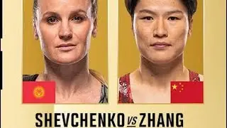 Valentina &ldquo;Bullet&rdquo; Shevchenko vs. &ldquo;Magnum&rdquo; Zhang Weili walkouts and intros. 
