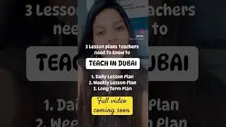 Lesson Plans to teach in Dubai. #lessonplan #teachingtools #dubaieducation #learning #dubaischools