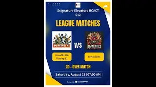 SSIGNATURE ELEVATORS HCACT S12 | GROWMO 360 PLAYING 11 v/s INVINCBLES | SONI CRICKET GROUND @JATTXI2