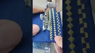 example of a semi-portable patterned stitch on a Janome sewing machine #sewing
