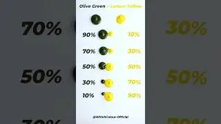Olive Green Vs Lemon Yellow Colour Mixing Video | Acrylic Color Mixing Tutorial #acrylicpainting
