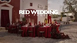 Red Wedding in Puglia | Monochrome Editorial Wedding