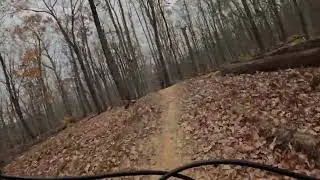Mountain biking in Chimney Rock on Yellow Upper Flow Path at Cromwell