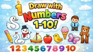 How to Draw Using Numbers 1&ndash;10 | Step-by-Step | For the Kids | The Art Lab