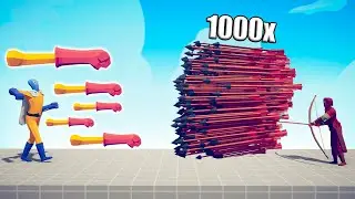 1000x OVERPOWERED ARCHER vs UNITS - TABS | Totally Accurate Battle Simulator 2023