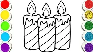Candle Drawing Easy | How To Draw A Candle Easy Step By Step