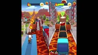 Talking Tom Gold Run- Explorer Hank Lava Escape Run Challenge (Forward Run VS Reverse Run)