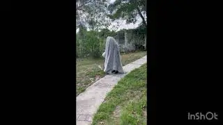 A ghost with a water bottle