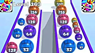 Ball Merge 2048 - All Levels Ball Gameplay Android, iOS ( Level 161 - 165 )