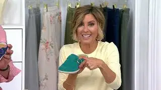 Ships 7/21 Revitalign Orthotic Adjustable Suede Mules on QVC