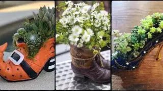 Recycle Your Old Shoes As Pot Planter.Old Shoes Planter Ideas.DIY Hacks For Gardeners#Recycle.
