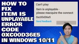 Как исправить ошибку &laquo;Элемент не воспроизводится&raquo; с кодом 0xc00d36e5 в Windows 10/11