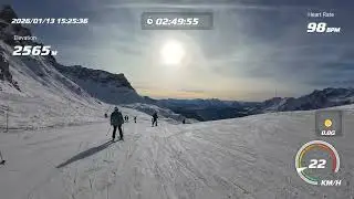 Valtournenche piste 1,1a, top of Bec Carre to Becca D'aran 13/01/2026