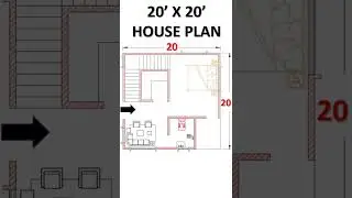 20X20 HOUSE PLAN | 20X20 HOUSE DESIGN | 20X20 1BHK HOUSE PLAN | 20X20 GHAR KA NAKSHA |