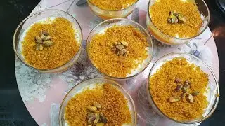 يلا نعمل تحلايه لذيذه وبسيطه وبدون فرن ولا بيض (حليب وكورن فلكس)