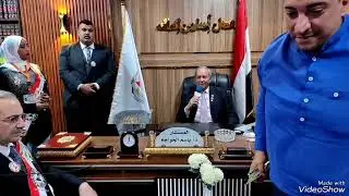 لقاء من داخل مكتب المستشار باسم الخواجه واللواء احمد عصام الدين ماضي ابو العزايم