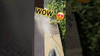 Pressure Washing a Wall  #garden #clean #satisfying