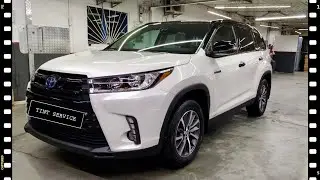 Антигравийная защита кузова Toyota Highlander. PPF installation