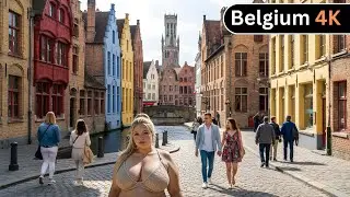 Belgium Walking Tour 4K | Beautiful Streets, Historic Architecture & Culture
