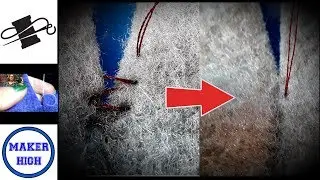 Almost Seamless Fleece Stitch - AKA Henson Stitch, Baseball Stitch, Puppet Stitch - Hand Sewing