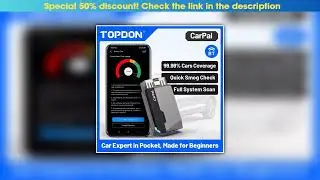 Limited TOPDON Carpal OBD2 Scanner for Car All System Diagnostic Tool Vehicle Health Check Smog Che